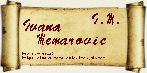 Ivana Memarović vizit kartica